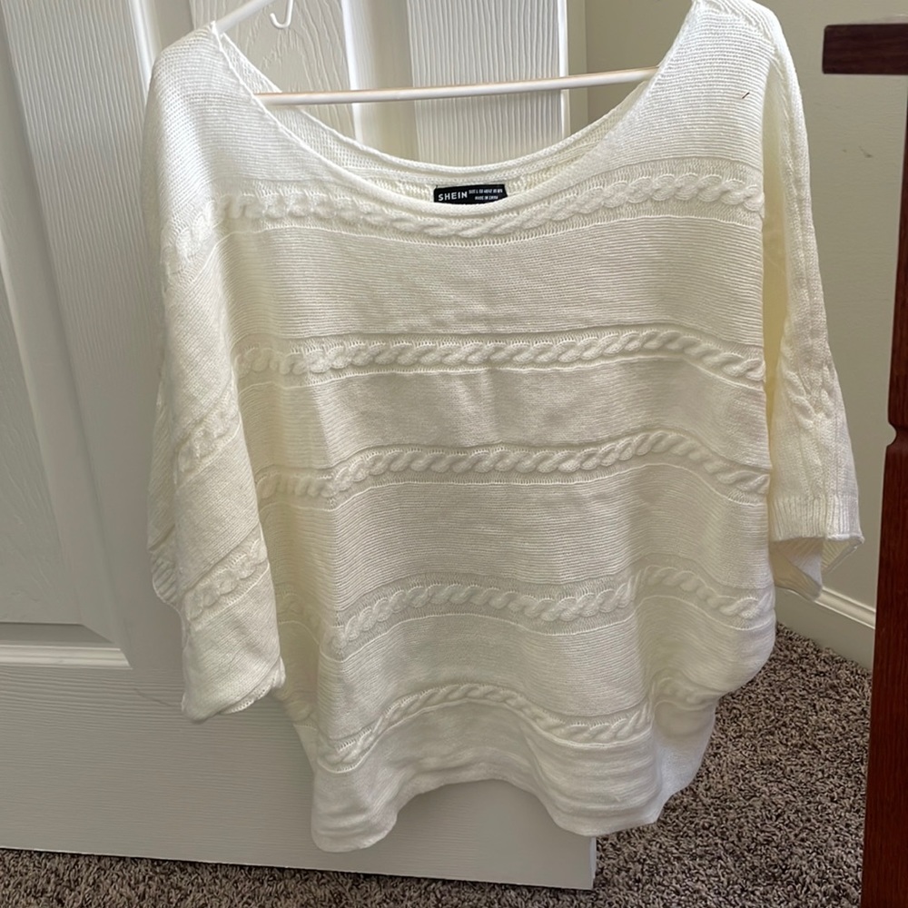 White off shoulder sweater